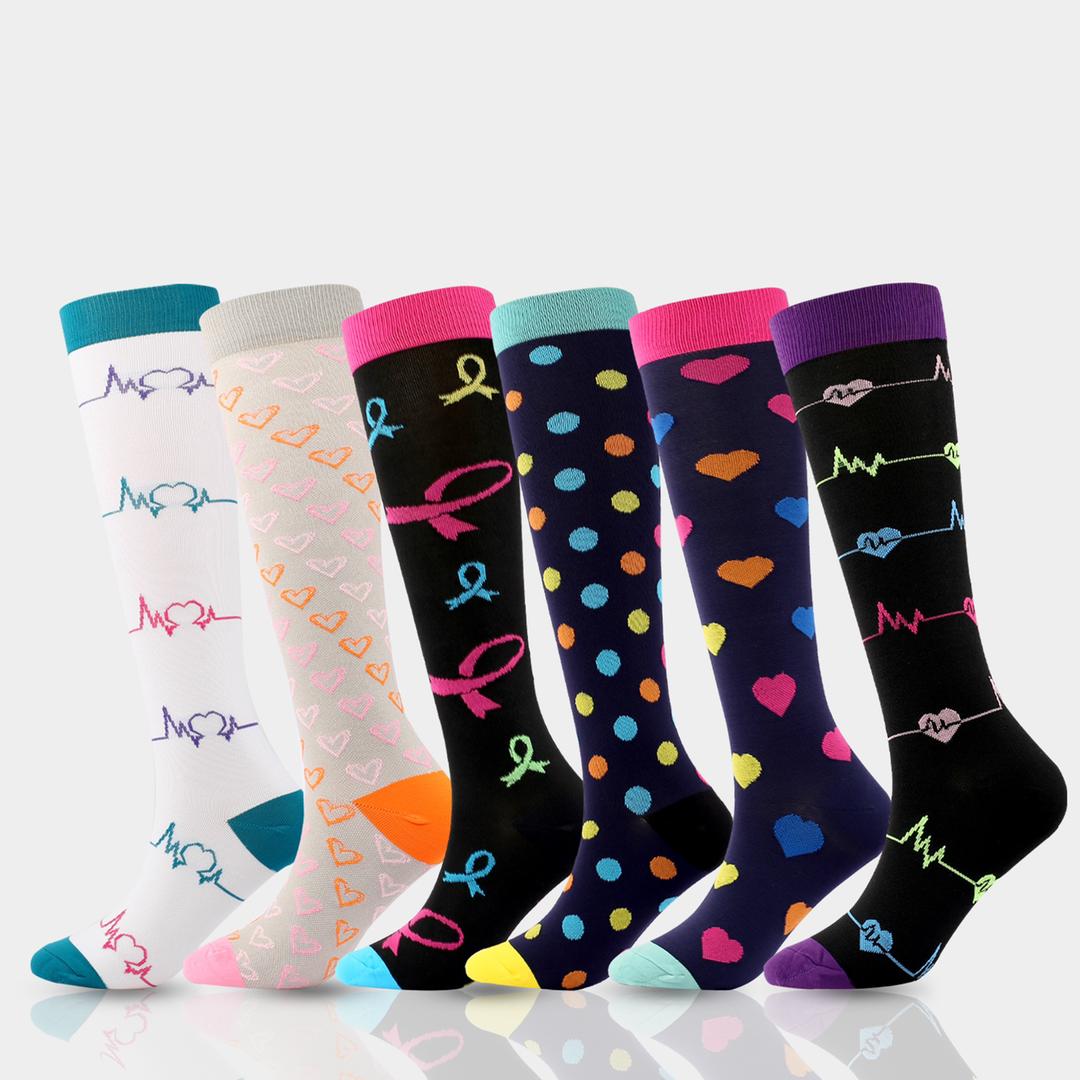 MultiColored Stylish Compression Socks for optimized blood flow!