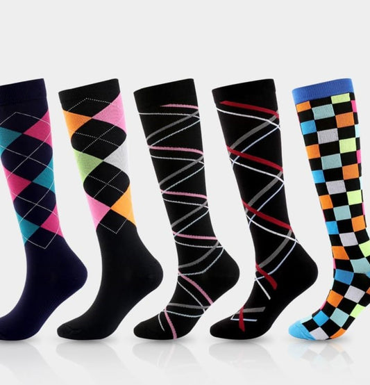 Multi Colored Stylish Compression Socks