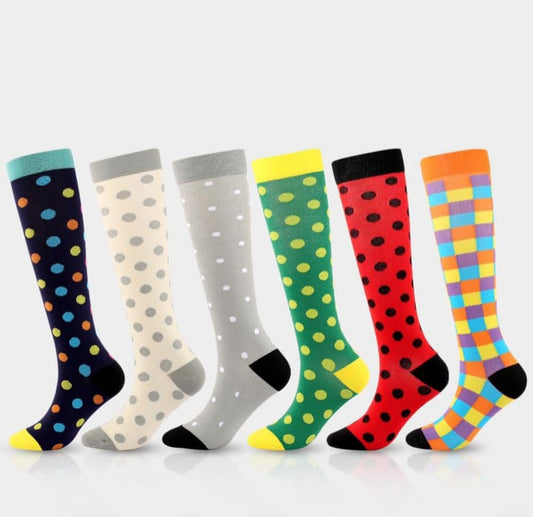 Multi-Colored Compression Socks